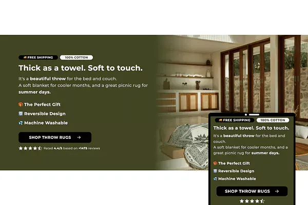 Hero 6 — custom Shopify section by Faber