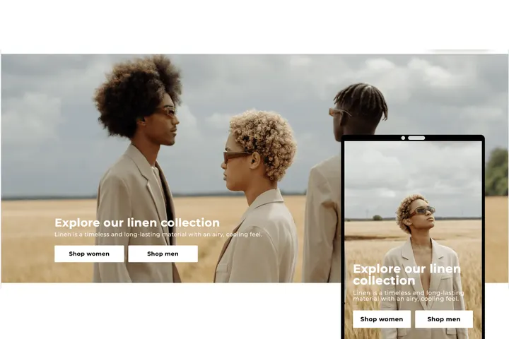 Hero Banner — custom Shopify section by Faber