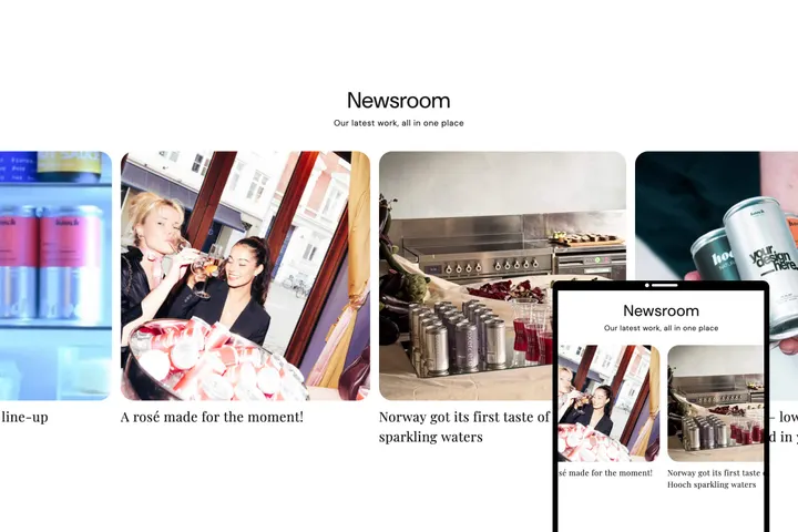 Scrolling Media — custom Shopify section by Faber